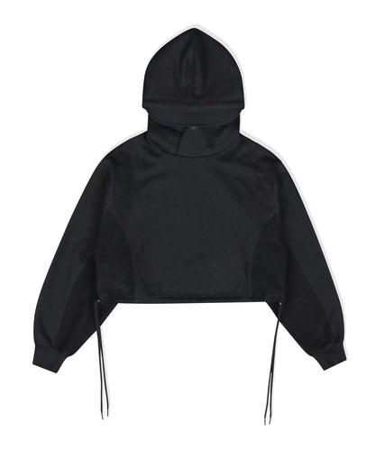 DUCKDIVE REVERSE BLOCK CAP CROP HOODIE