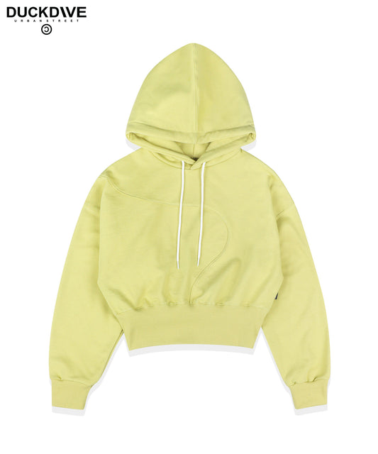 DUCKDIVE INSIDE OUT WAVE CROP HOODIE