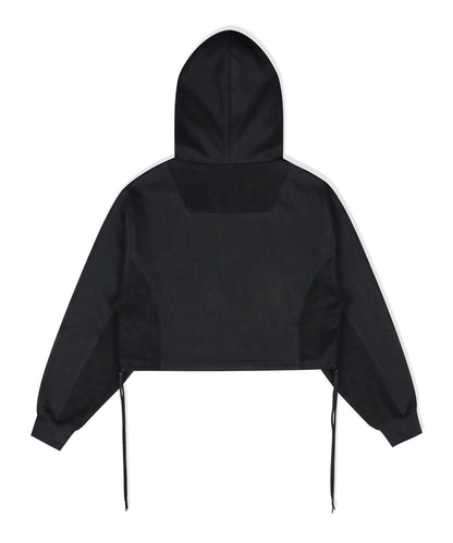 DUCKDIVE REVERSE BLOCK CAP CROP HOODIE