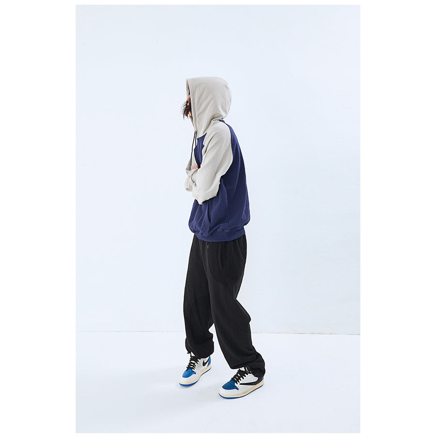 DUCKDIVE MIX RAGLAN SLEEVE HOODIE