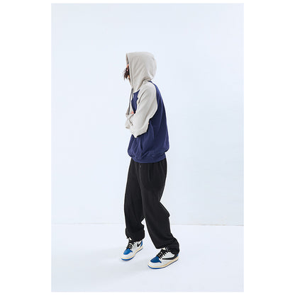 DUCKDIVE MIX RAGLAN SLEEVE HOODIE