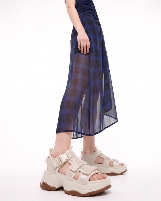 L.B.Evans 厚底 軽量 ベルクロメッシュスポーツサンダル PIPER(パイパー) Style：LB2555