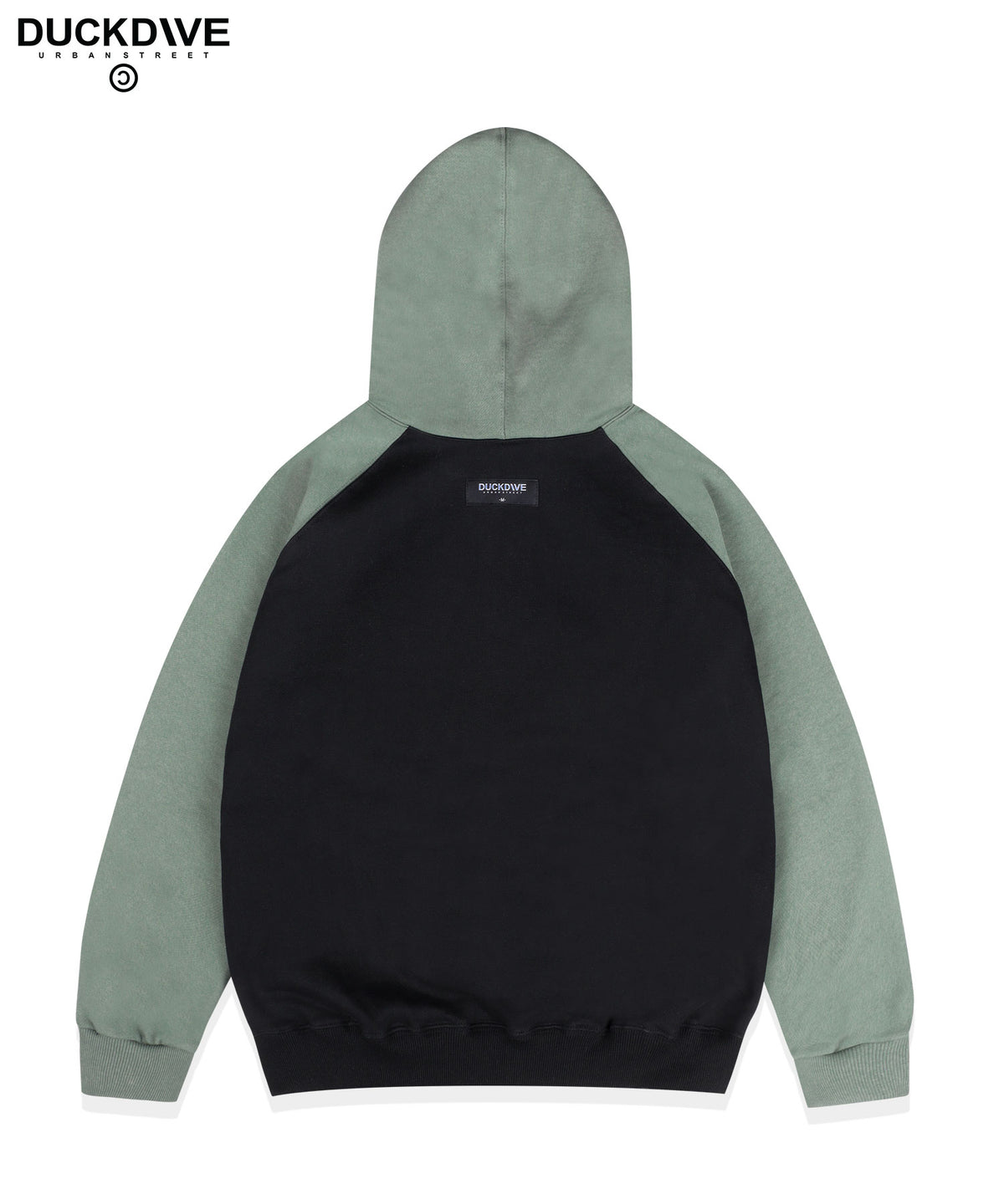 DUCKDIVE MIX RAGLAN SLEEVE HOODIE