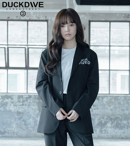 DUCKDIVE LOGO SCOTCH SINGLE BLAZER