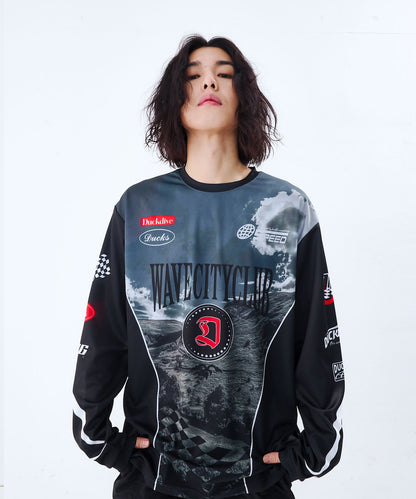 DUCKDIVE RACER SYBOL MESH JERSEY LONG SLEEVE