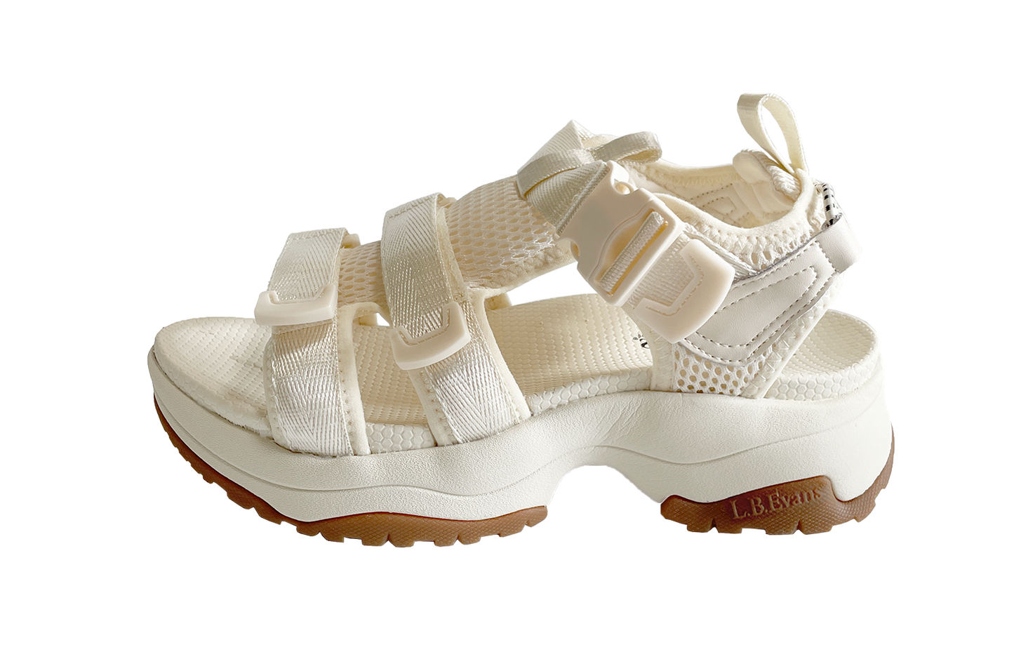 L.B.Evans 厚底 軽量 ベルクロメッシュスポーツサンダル PIPER(パイパー) Style：LB2555