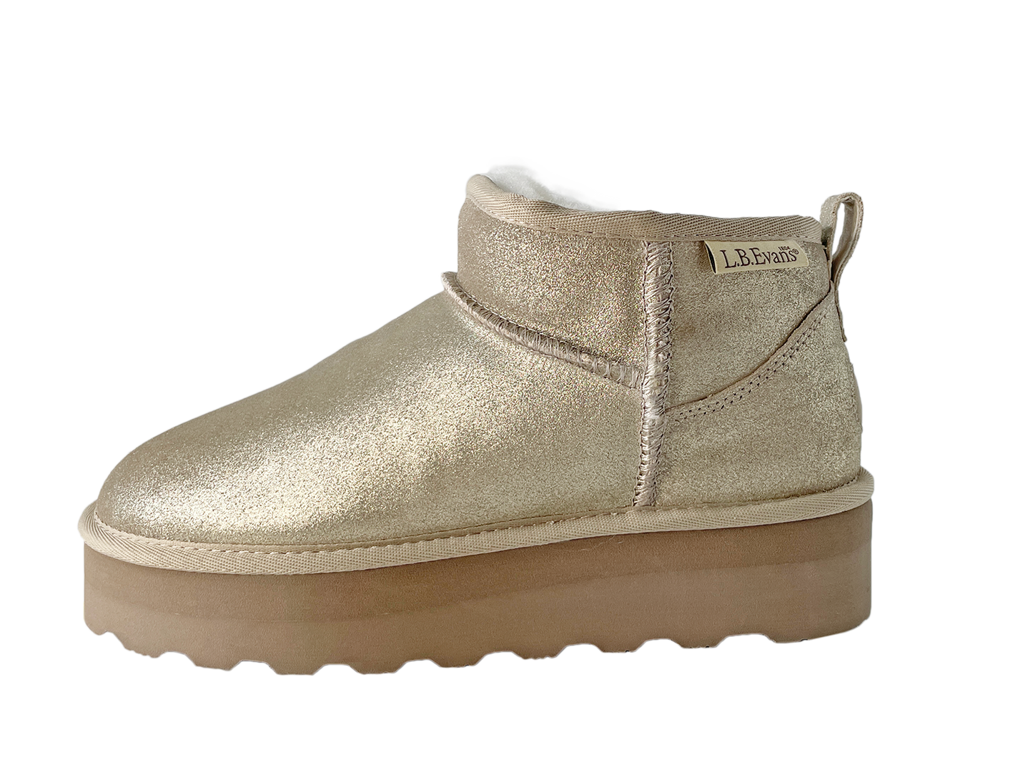 LB Evans レディースショートムートンブーツ《SUEDE×防滑アウトソール》日本限定モデル／撥水加工＆取り外し可能インソール付き CARINA(カリナ) Style：LB1354