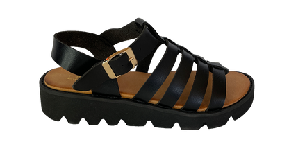 L.B.Evans 本革風編み込みフィッシャーマンサンダルMADRID(マドリード) Style：LB2642
