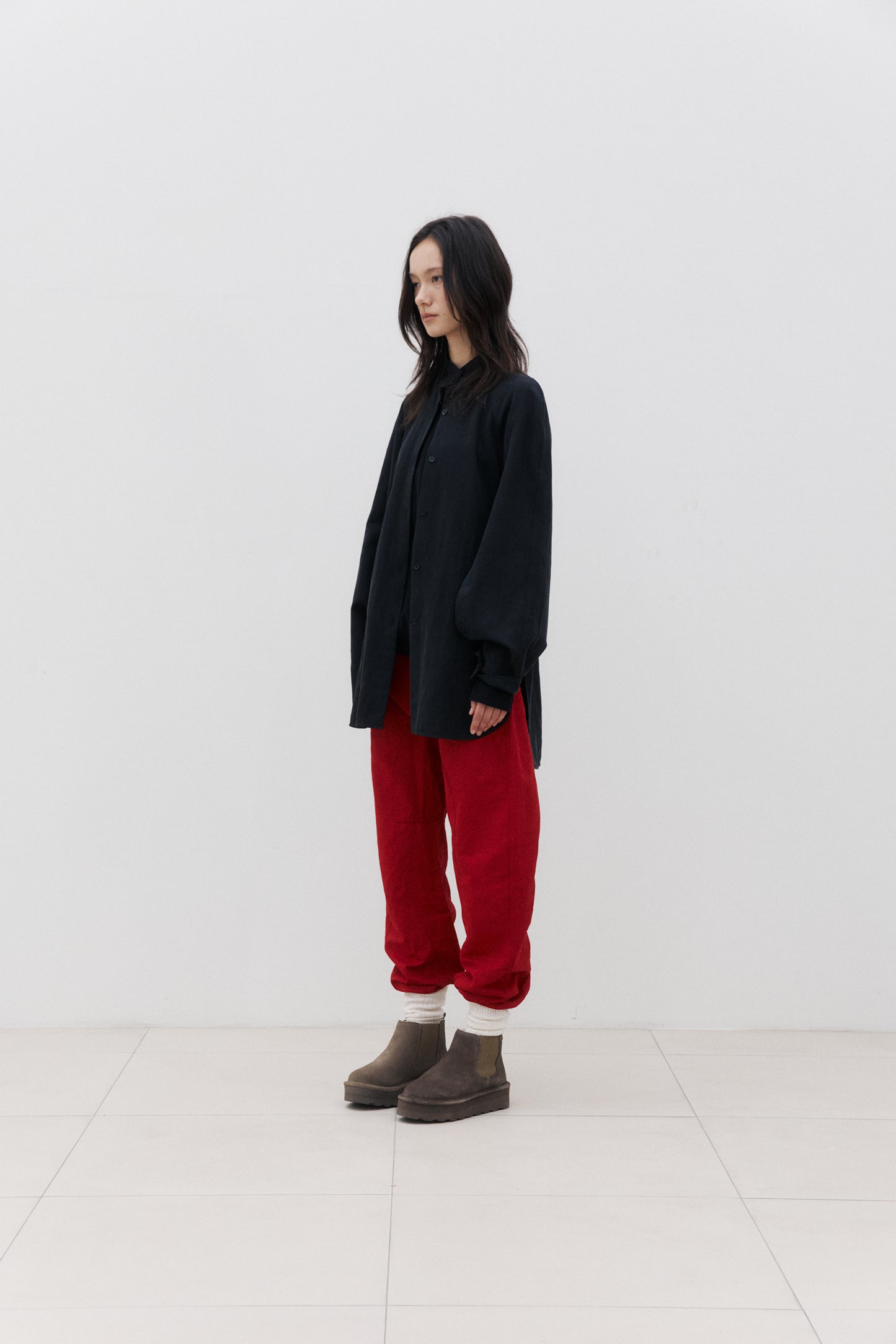 L.B.Evans レディース厚底サイドゴアブーツ《スエード×防滑アウトソール》日本限定モデル／スタイルアップ CHELSEY(チェルシー) Style：LB0981