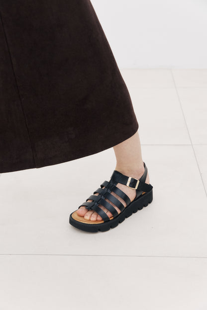 L.B.Evans 本革風編み込みフィッシャーマンサンダルMADRID(マドリード) Style：LB2642