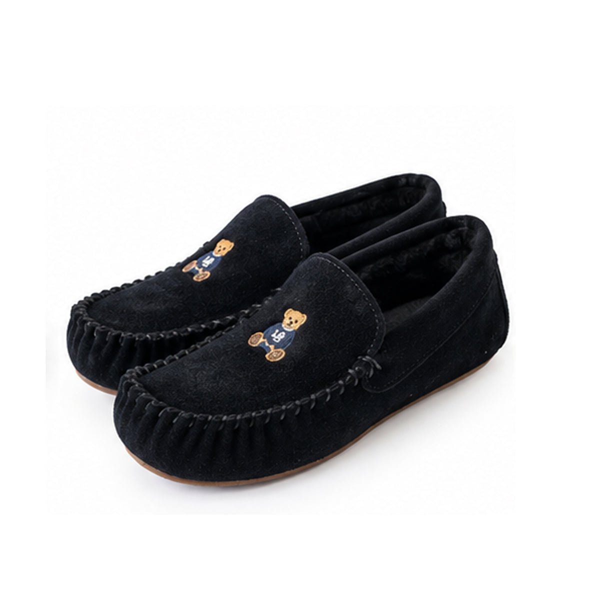 L.B. Evans SWEET MOC｜ベア刺繍ボアモカシン Style：LB3434