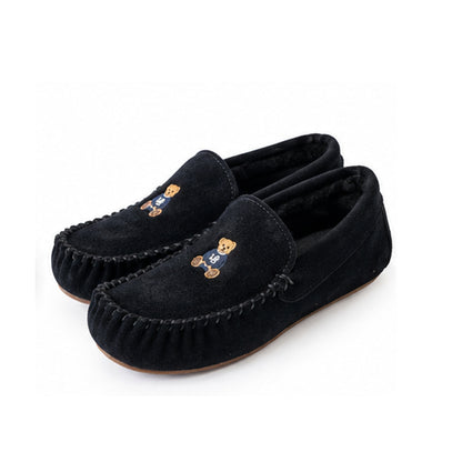 L.B. Evans SWEET MOC｜ベア刺繍ボアモカシン Style：LB3434