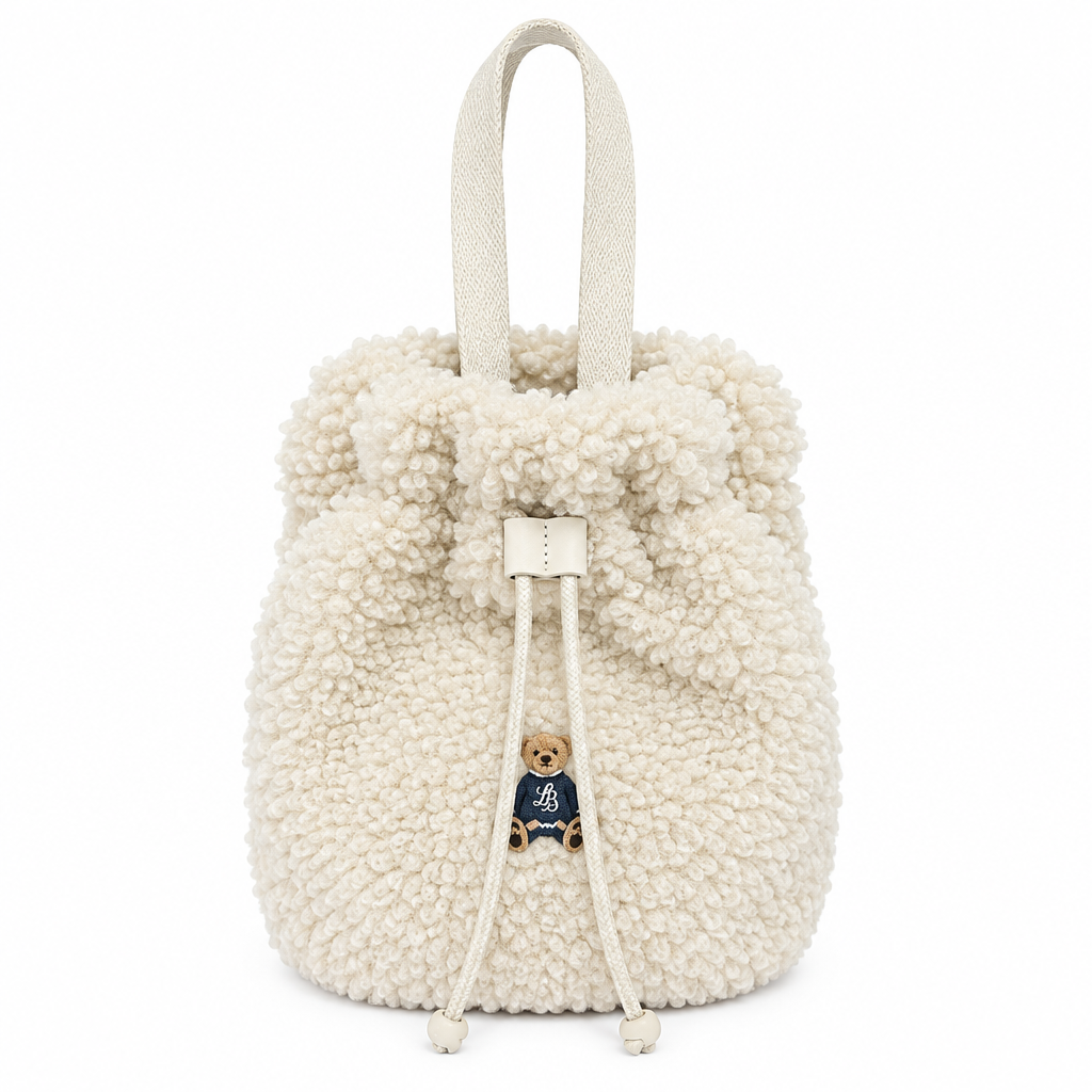 L.B. Evans FLUFFY BEAR BAG｜ボア巾着バッグ Style：LB101