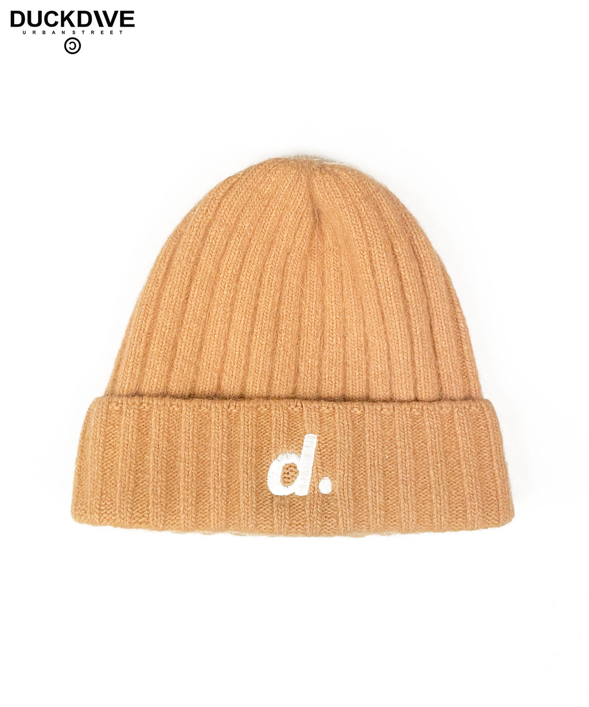 DUCKDIVE D LOGO ANGORA BEANIE