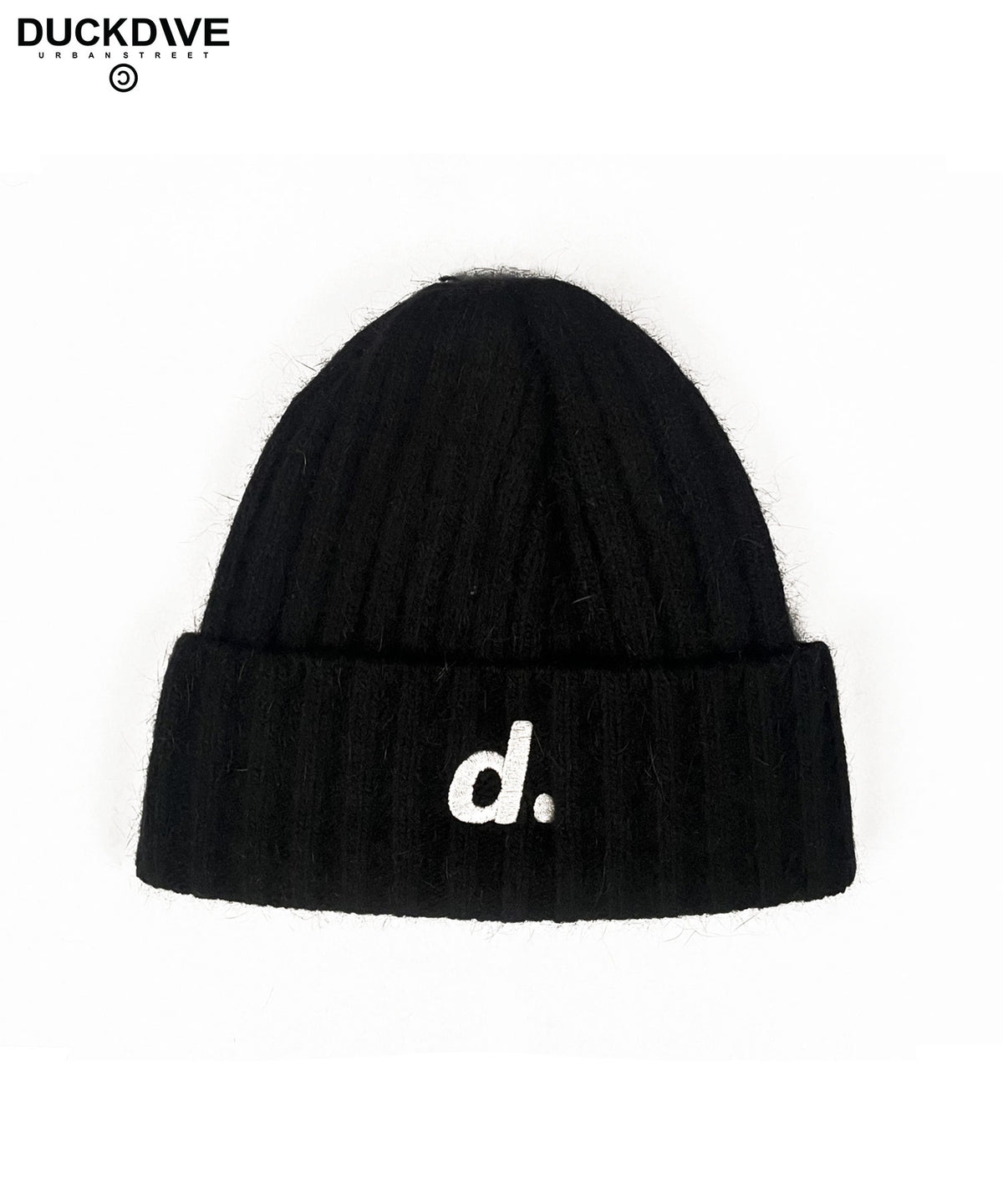 DUCKDIVE D LOGO ANGORA BEANIE