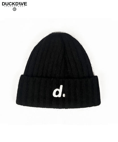 DUCKDIVE D LOGO ANGORA BEANIE