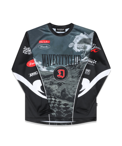 DUCKDIVE RACER SYBOL MESH JERSEY LONG SLEEVE