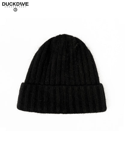 DUCKDIVE D LOGO ANGORA BEANIE