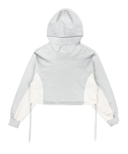 DUCKDIVE REVERSE BLOCK CAP CROP HOODIE
