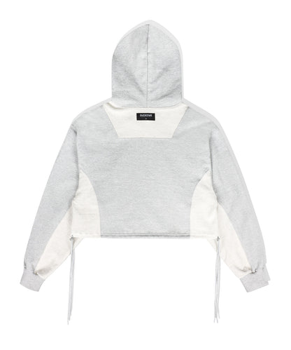 DUCKDIVE REVERSE BLOCK CAP CROP HOODIE