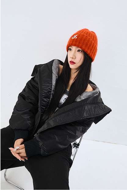DUCKDIVE D LOGO ANGORA BEANIE