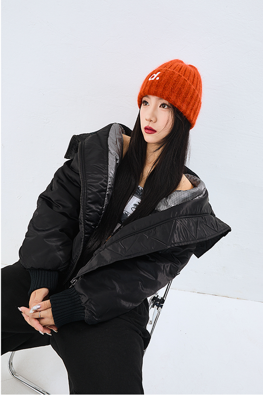 DUCKDIVE D LOGO ANGORA BEANIE