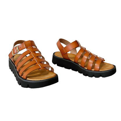 L.B.Evans 本革風編み込みグラディエーターサンダルMADRID(マドリード) Style：LB2642