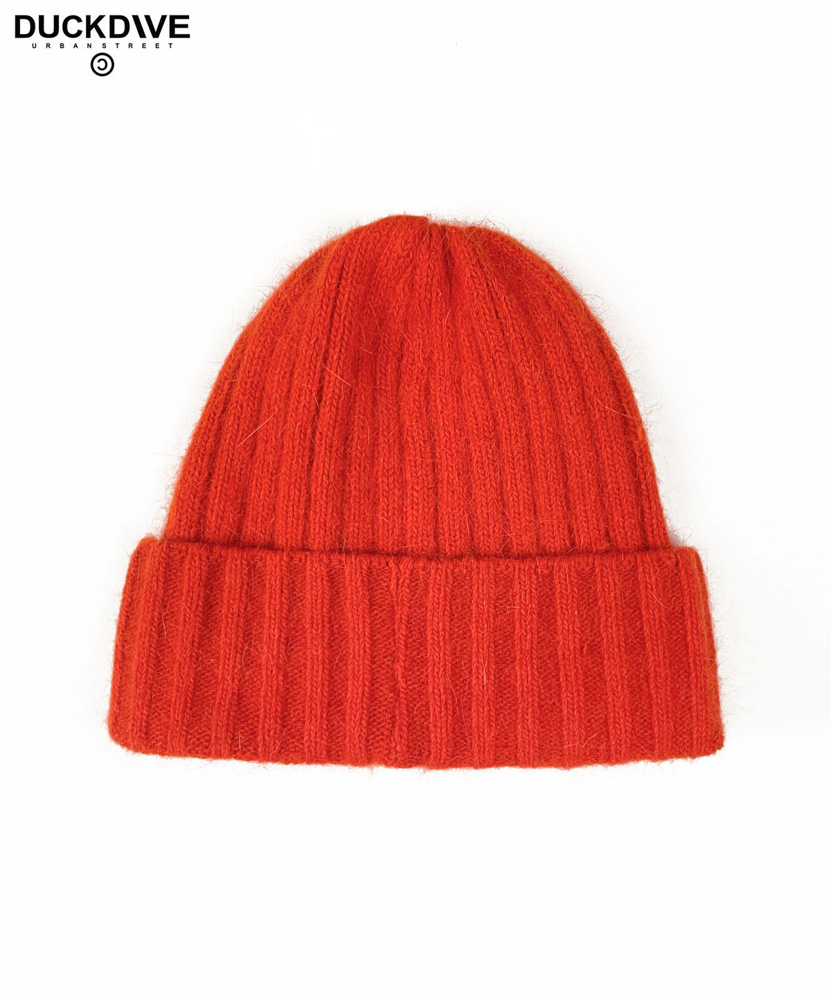 DUCKDIVE D LOGO ANGORA BEANIE
