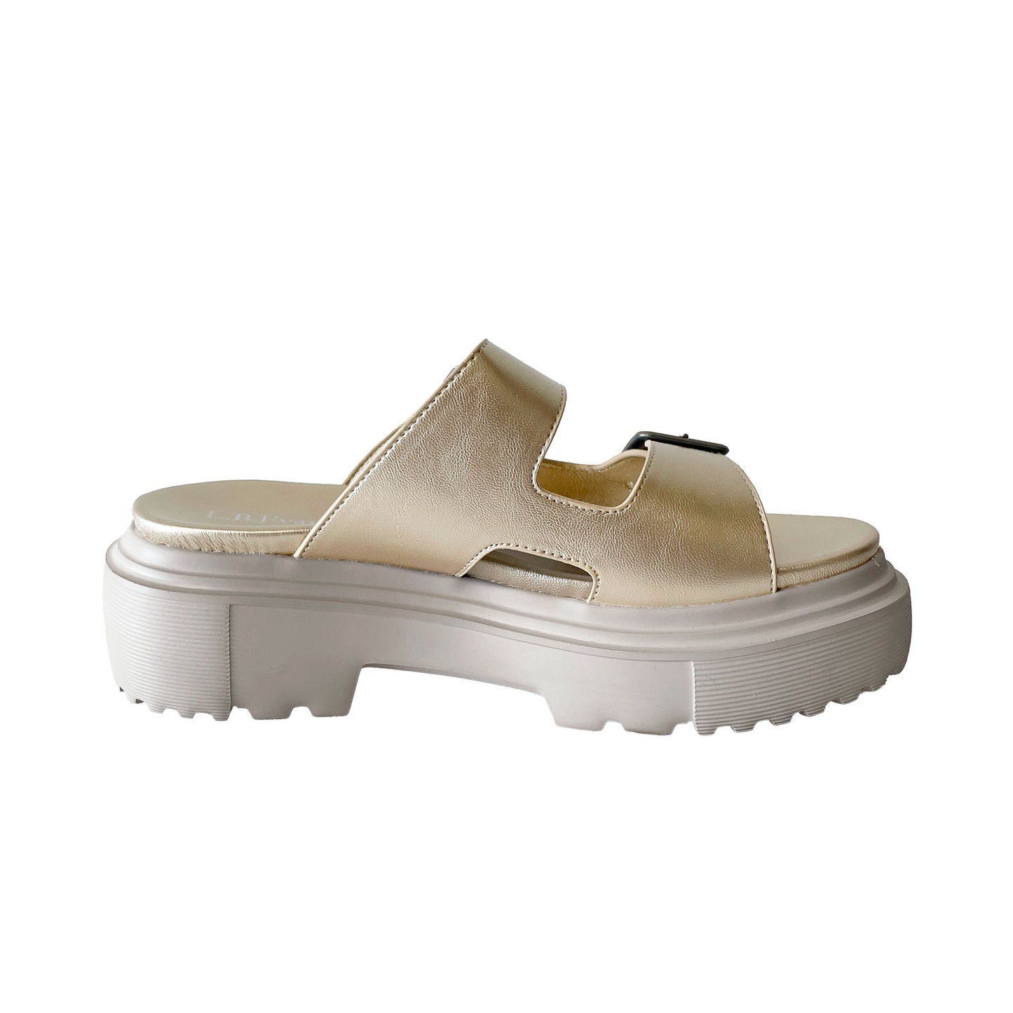 L.B.Evans 厚底 メタリックダブルベルトサンダルTYLER(テイラー) Style：LB2621